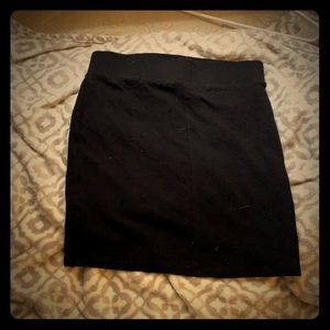 Black mini skirt